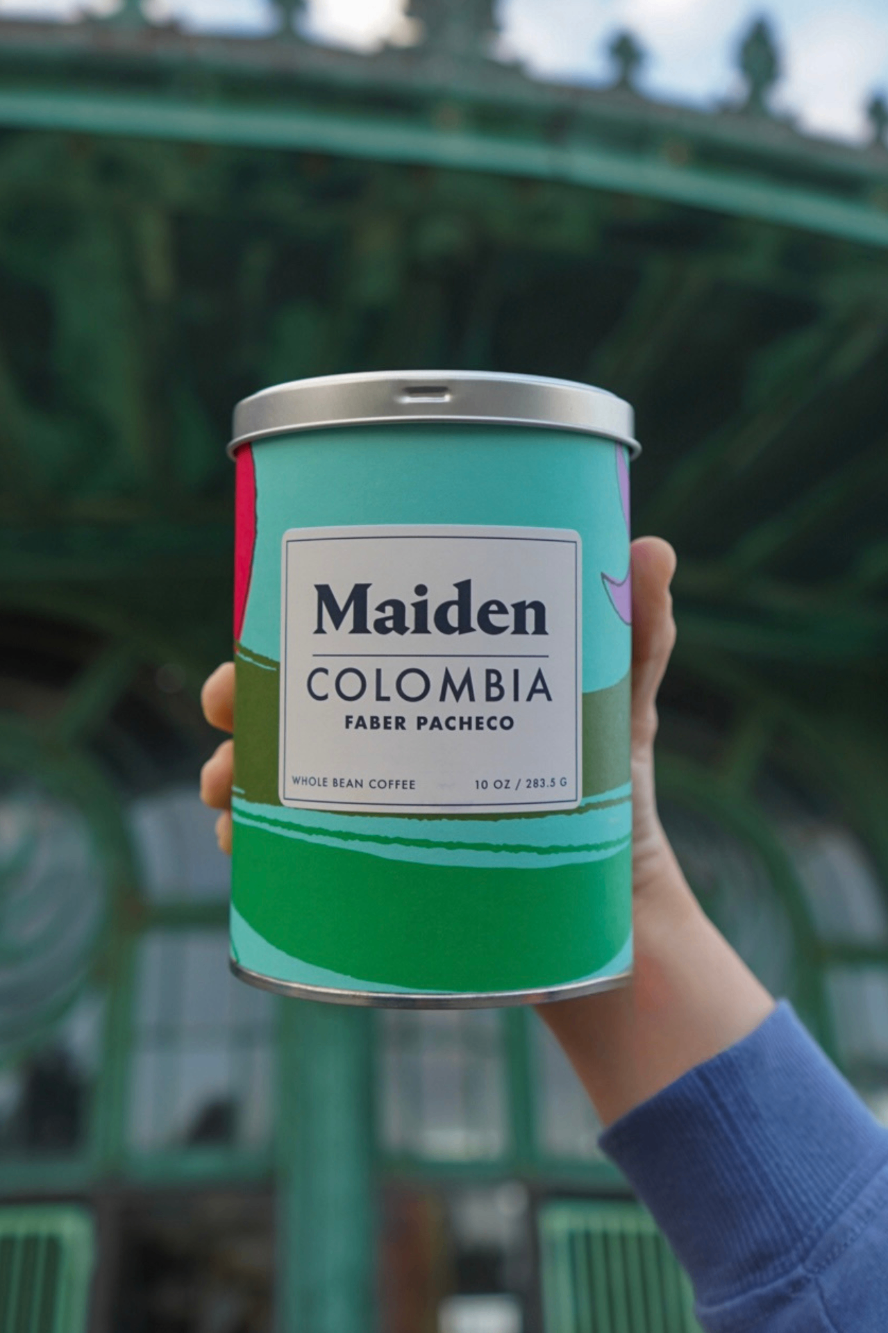 Maiden Colombia Faber Pacheco coffee tin